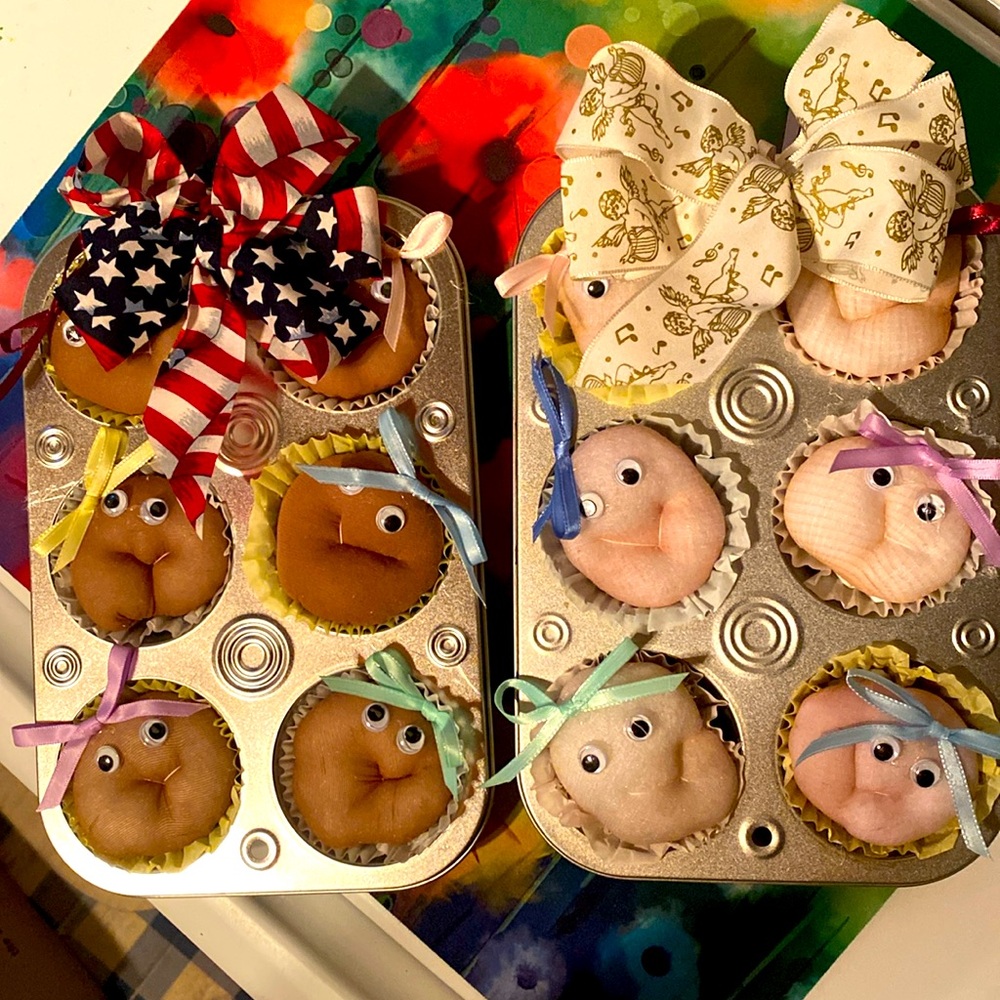 Cabbage, patch type handmade, cupcake tins